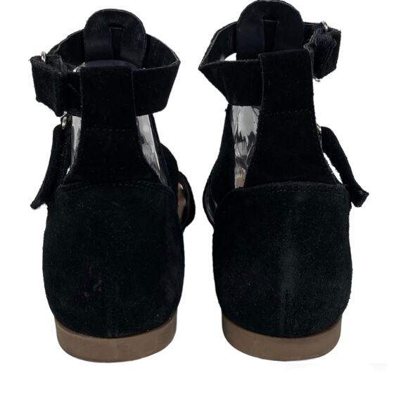 Steve Madden Gali Sandals Black Leather Open Toe Casual Gladiator Womens 8M - Picture 6 of 14